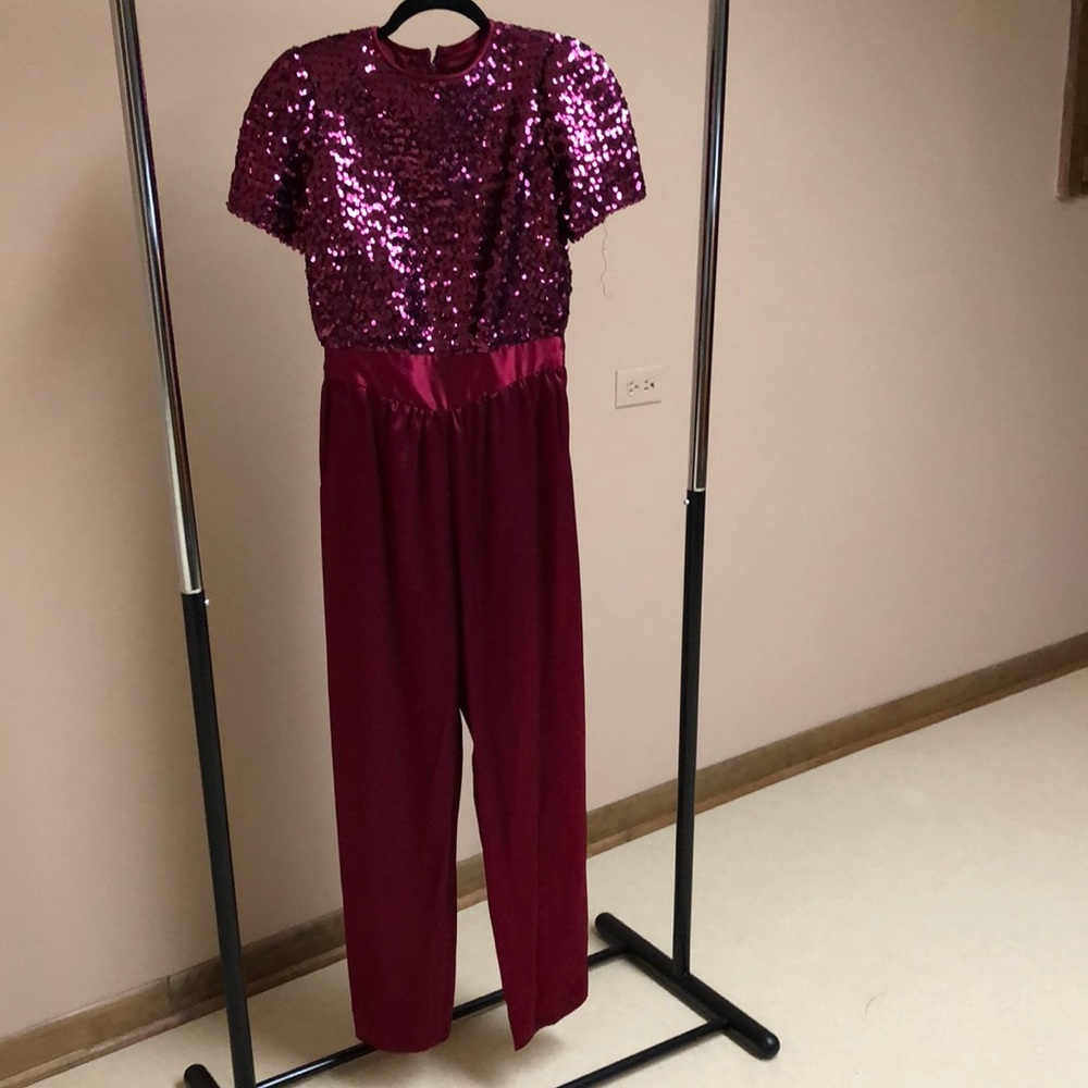 Norman Berg burgundy jumpsuit